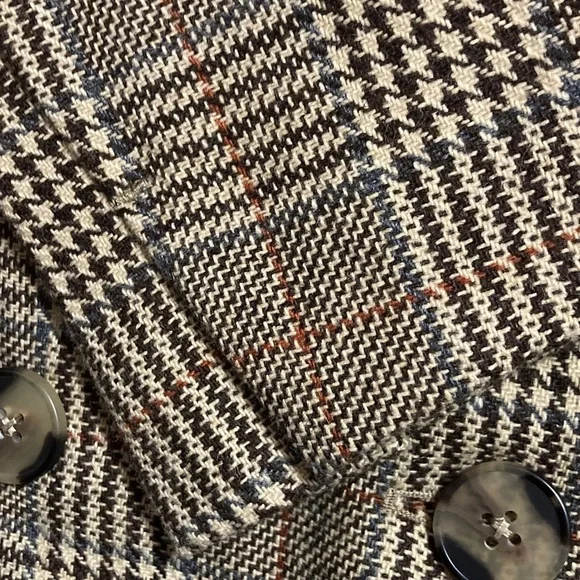 ASOS Urban Revivo check double breasted blazer in multi 6 - Picture 8 of 9